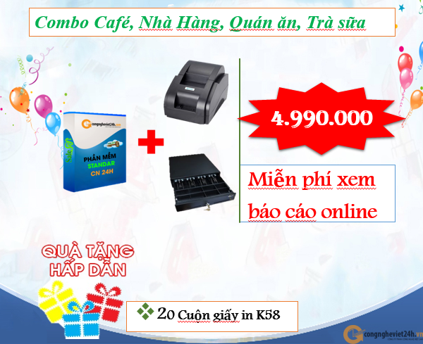 COMBO QUẢN LÝ ONLINE CAFE, NHÀ HÀNG, QUÁN ĂN