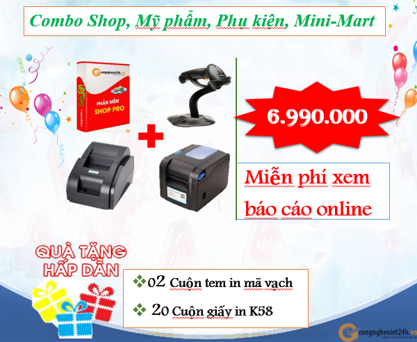 COMBO QUẢN LÝ ONLINE SHOP THỜI TRANG, PHỤ KIỆN