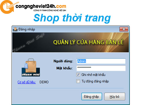 Phần mềm quản lý Shop thời trang