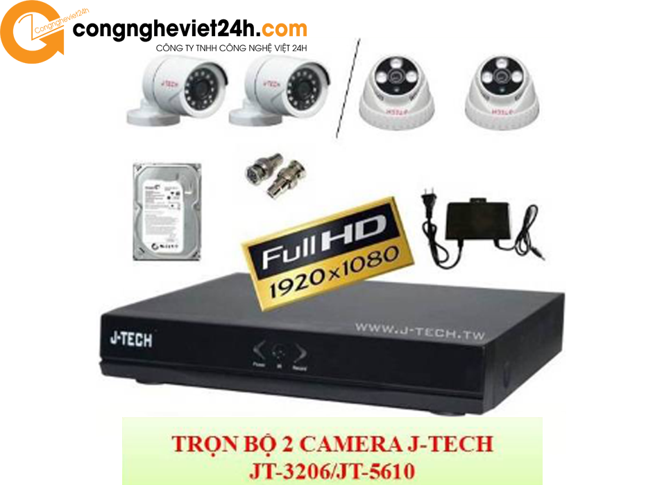 Trọn bộ 2 camera an ninh gia đình JTech JT-3206 / JT-5610